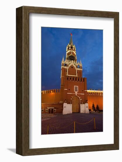 Moscow, Red Square, Redeemer Tower, at Night-Catharina Lux-Framed Photographic Print