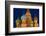 Moscow, Red Square, Saint Basil's Cathedral, Bulbous Spires, at Night-Catharina Lux-Framed Photographic Print
