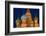 Moscow, Red Square, Saint Basil's Cathedral, Bulbous Spires, at Night-Catharina Lux-Framed Photographic Print