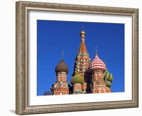 Moscow, Red Square, St Basil's Cathedral, Russia-Nick Laing-Framed Photographic Print