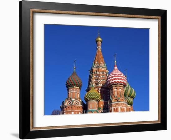 Moscow, Red Square, St Basil's Cathedral, Russia-Nick Laing-Framed Photographic Print