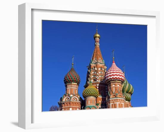 Moscow, Red Square, St Basil's Cathedral, Russia-Nick Laing-Framed Photographic Print