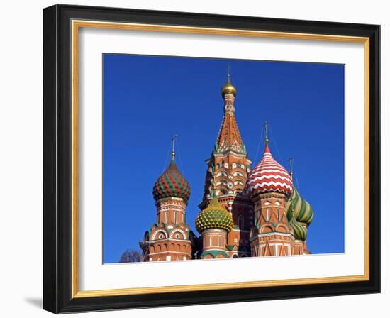 Moscow, Red Square, St Basil's Cathedral, Russia-Nick Laing-Framed Photographic Print