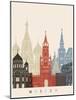 Moscow Skyline Poster-paulrommer-Mounted Art Print