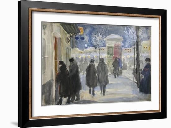 Moscow Street, 1922-Sergei Arsenyevich Vinogradov-Framed Giclee Print