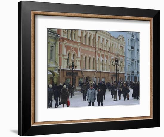 Moscow Street in Winter, Russia-Liba Taylor-Framed Photographic Print