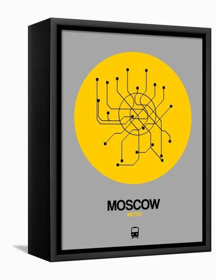 Moscow Yellow Subway Map-NaxArt-Framed Stretched Canvas