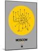 Moscow Yellow Subway Map-NaxArt-Mounted Art Print