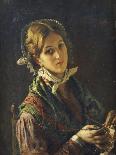 A Woman Knitting, 1872-Mose Bianchi-Giclee Print