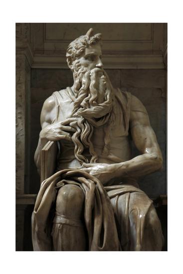 Moses 1513 1515 Statue By Michelangelo 1475 1564 Marble Giclee Print Art Com