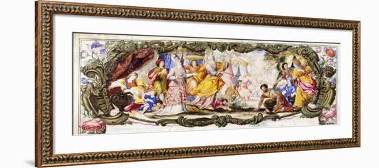 Moses, Aaron and the Children of Israel in the Wilderness Gathering Manna, C.1600-1630-null-Framed Giclee Print