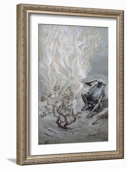 Moses Adores God in the Burning Bush James Tissot (1836-1902 French) Jewish Museum, New York-James Tissot-Framed Giclee Print