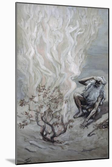 Moses Adores God in the Burning Bush James Tissot (1836-1902 French) Jewish Museum, New York-James Tissot-Mounted Giclee Print