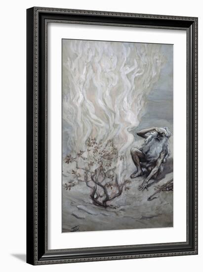 Moses Adores God in the Burning Bush James Tissot (1836-1902 French) Jewish Museum, New York-James Tissot-Framed Giclee Print