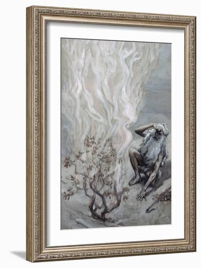Moses Adores God in the Burning Bush-James Tissot-Framed Giclee Print