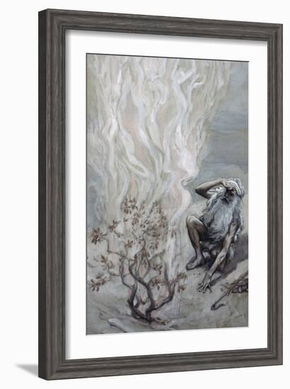 Moses Adores God in the Burning Bush-James Tissot-Framed Giclee Print