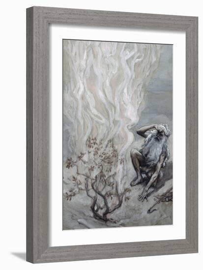 Moses Adores God in the Burning Bush-James Tissot-Framed Giclee Print