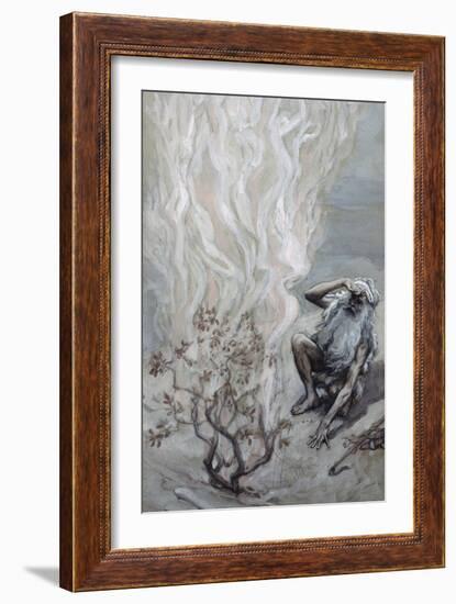 Moses Adores God in the Burning Bush-James Tissot-Framed Giclee Print