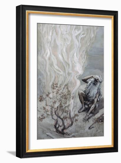 Moses Adores God in the Burning Bush-James Tissot-Framed Giclee Print