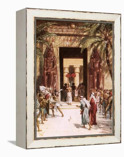 Moses and Aaron before Pharaoh-William Brassey Hole-Framed Premier Image Canvas