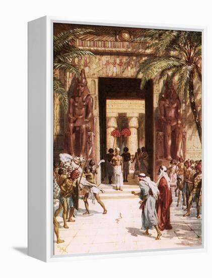 Moses and Aaron before Pharaoh-William Brassey Hole-Framed Premier Image Canvas