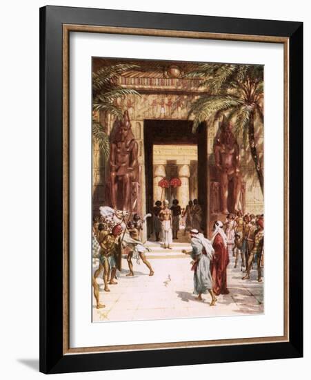 Moses and Aaron before Pharaoh-William Brassey Hole-Framed Giclee Print