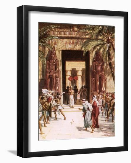 Moses and Aaron before Pharaoh-William Brassey Hole-Framed Giclee Print