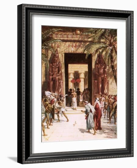 Moses and Aaron before Pharaoh-William Brassey Hole-Framed Giclee Print