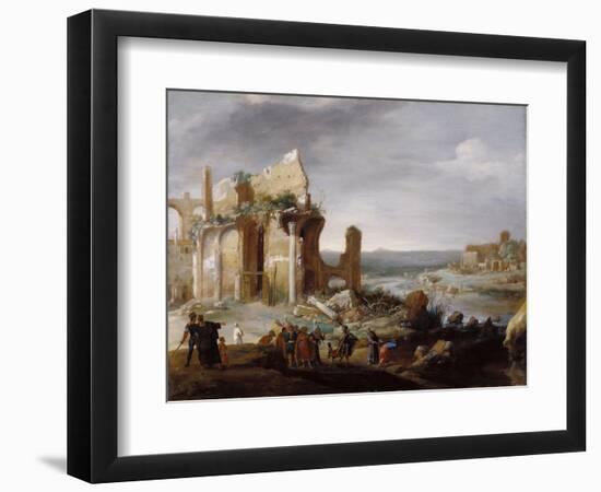 Moses and Aaron Changing the Rivers of Egypt to Blood, 1631-Bartholomeus Breenbergh-Framed Giclee Print