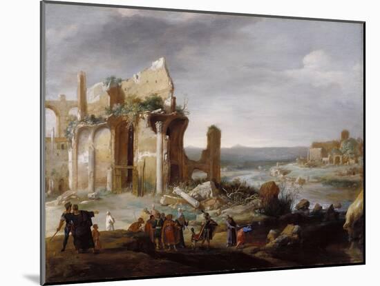 Moses and Aaron Changing the Rivers of Egypt to Blood, 1631-Bartholomeus Breenbergh-Mounted Giclee Print