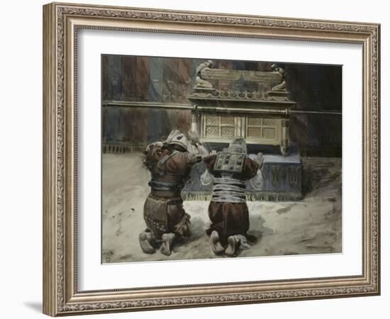 Moses and Joshua in the Tabernacle-James Tissot-Framed Giclee Print