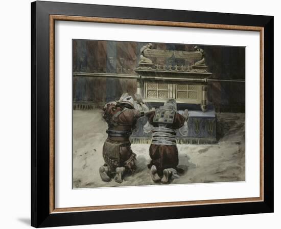 Moses and Joshua in the Tabernacle-James Tissot-Framed Giclee Print