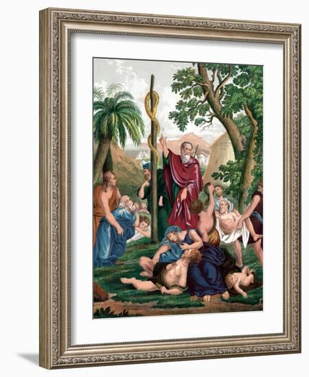 Moses and the Brazen Serpent, C1860-null-Framed Giclee Print