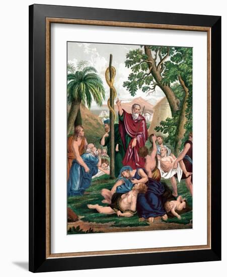 Moses and the Brazen Serpent, C1860-null-Framed Giclee Print