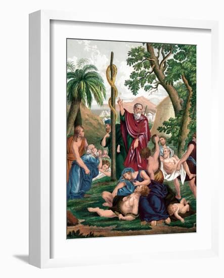 Moses and the Brazen Serpent, C1860-null-Framed Giclee Print