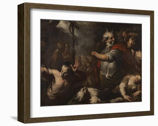 Moses and the Brazen Serpent-Italian School-Framed Giclee Print