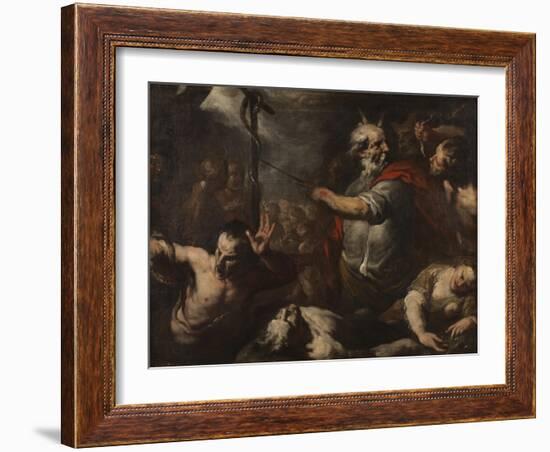 Moses and the Brazen Serpent-Italian School-Framed Giclee Print