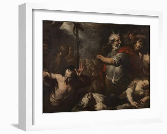 Moses and the Brazen Serpent-Italian School-Framed Giclee Print