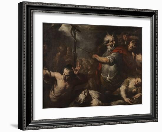 Moses and the Brazen Serpent-Italian School-Framed Giclee Print