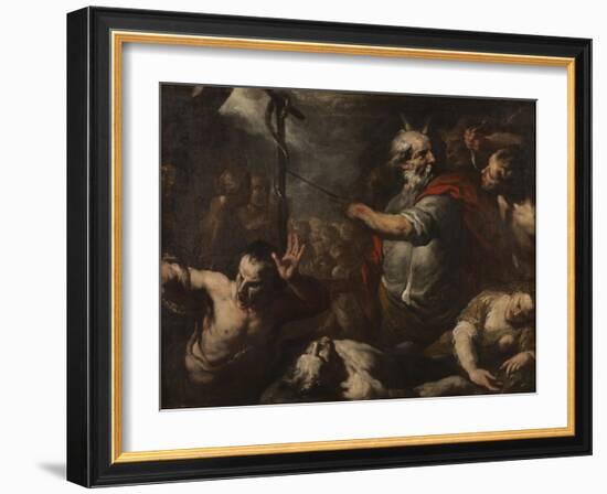 Moses and the Brazen Serpent-Italian School-Framed Giclee Print