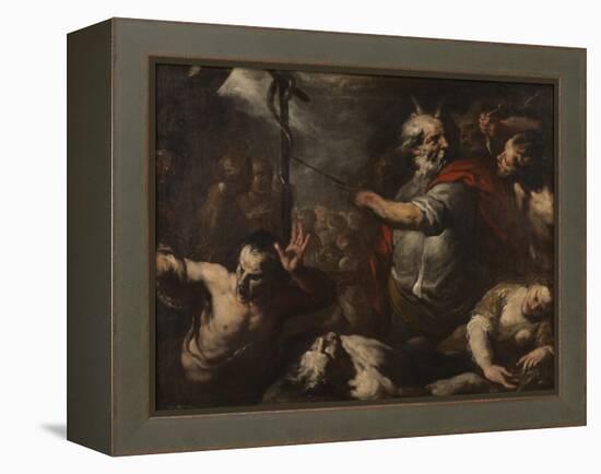 Moses and the Brazen Serpent-Italian School-Framed Premier Image Canvas