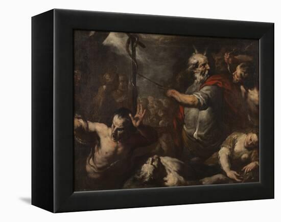 Moses and the Brazen Serpent-Italian School-Framed Premier Image Canvas