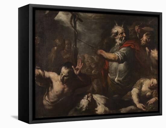 Moses and the Brazen Serpent-Italian School-Framed Premier Image Canvas