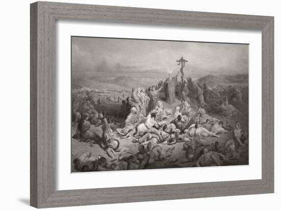 Moses and the Brazen Serpent-null-Framed Giclee Print