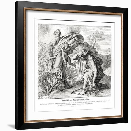 Moses and the burning bush, Exodus-Julius Schnorr von Carolsfeld-Framed Giclee Print