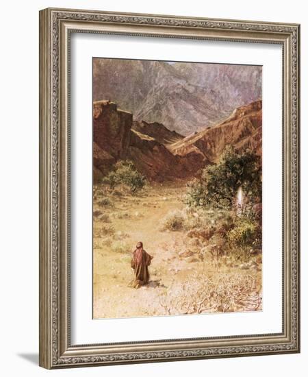 Moses and the Burning Bush-William Brassey Hole-Framed Giclee Print