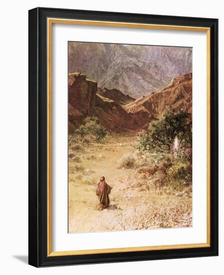 Moses and the Burning Bush-William Brassey Hole-Framed Giclee Print