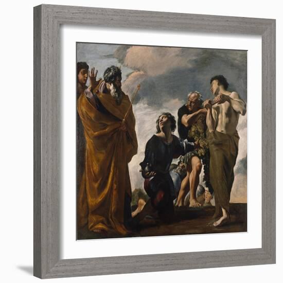 Moses and the Messengers from Canaan, 1621-24-Giovanni Lanfranco-Framed Giclee Print