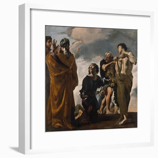 Moses and the Messengers from Canaan, 1621-24-Giovanni Lanfranco-Framed Giclee Print