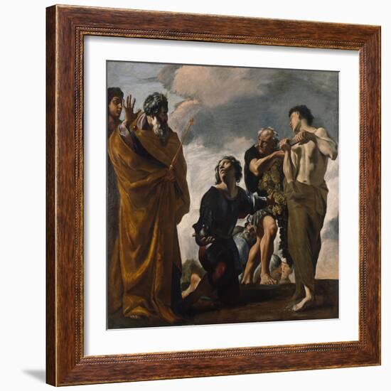 Moses and the Messengers from Canaan, 1621-24-Giovanni Lanfranco-Framed Giclee Print